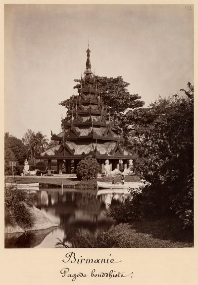 Casa di riposo buddista, Moulmein, Birmania, c.1875 da Colin Roderick Murray